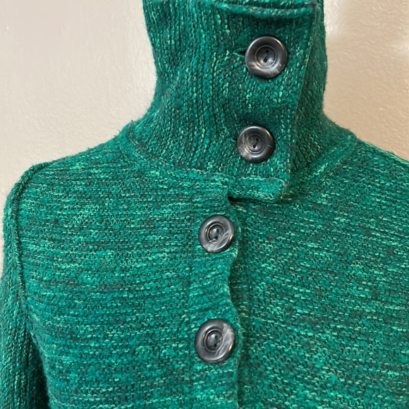 FREE PEOPLE Green Loch Raven Sweater Button Front Jacket Wool Blend Women’s XS - Picture 3 of 16